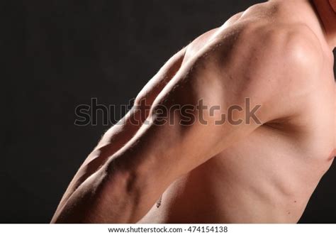 Nude Male Torso Muscle On Black Stock Photo Shutterstock