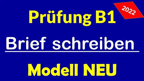 Pr Fung B Dtz Brief Schreiben Haustiere K Mmern Neu Youtube