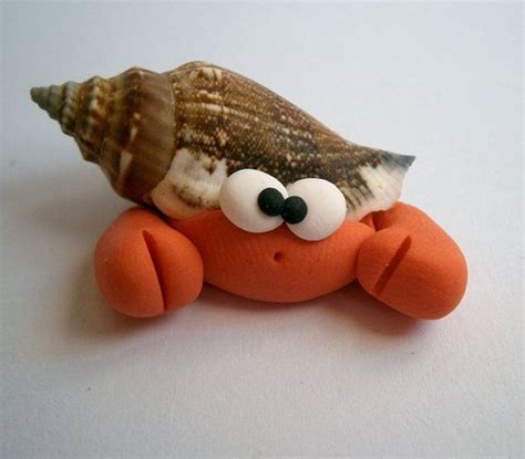 Hermit Crab Paguro Bernardo No69 A Little Polymer Clay Creation