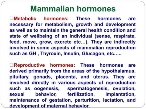 Endocrine Regulation Of Reproduction Ppt