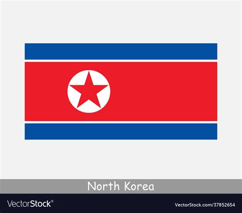 North korea korean dprk national flag Royalty Free Vector