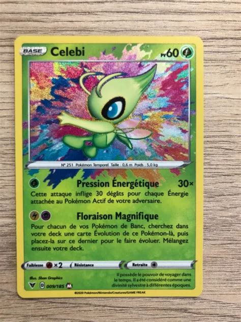 CARTE POKÉMON CELEBI 009 185 Amazing Rare EB04 Voltage Eclatant FR NEUF