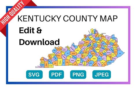 Kentucky County Map Editable And Printable State County Maps