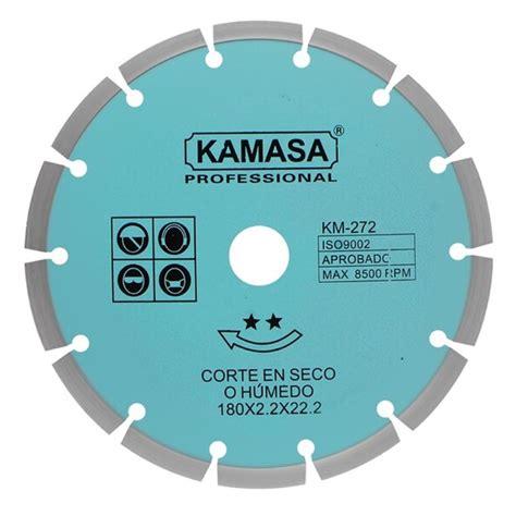 Disco Diamantado Segmentado Mm Para Concreto Kamasa Km