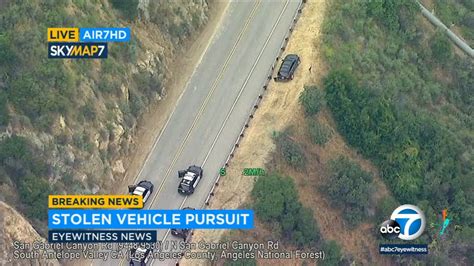 Chase Ends After Stolen Vehicle Suspect Gets Stuck On Hillside In