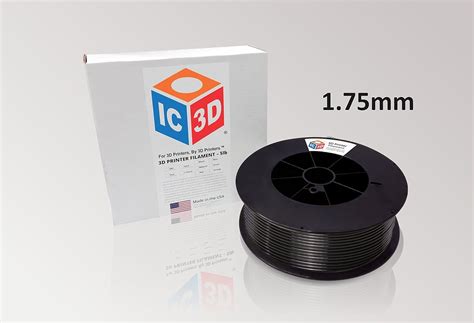 Ic3d Black 175mm Pla 3d Printer Filament Dimensional Uk