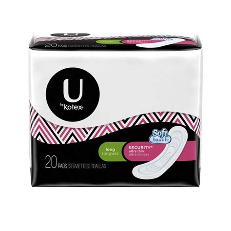 U By Kotex Premium Security Ultra Thin Pads Heavy Flow Long