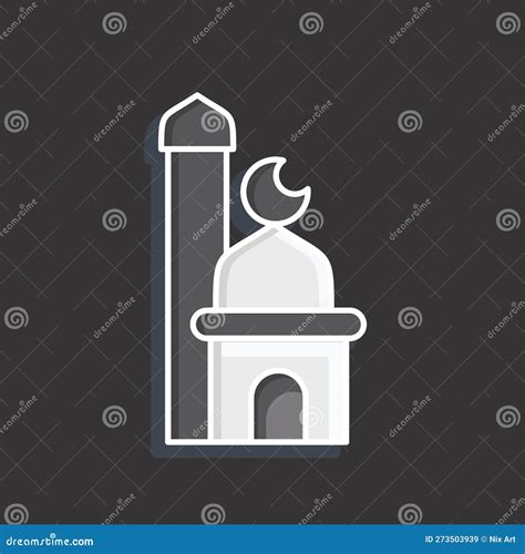 Icon Mosque Related To Eid Al Fitr Symbol Islamic Ramadhan Stock