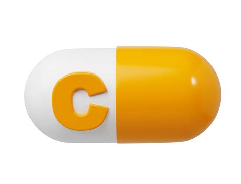 Orange Pill Or Capsule Filled With Vitamin C 3d Rendering Illustration