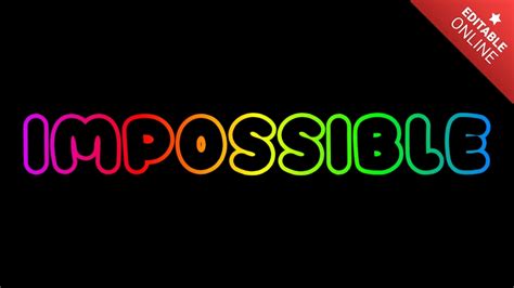 Impossible | Text Effect Generator