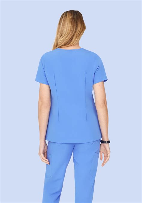 One Pocket Top Ceil Blue Mandala Scrubs