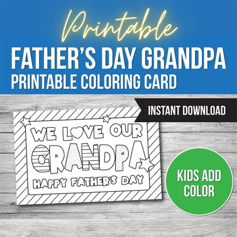 Free Printable Fathers Day Card For Grandpa Download Free Printable