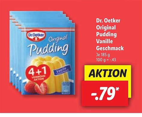 Dr Oetker Original Pudding Vanille Geschmack Angebot Bei Lidl