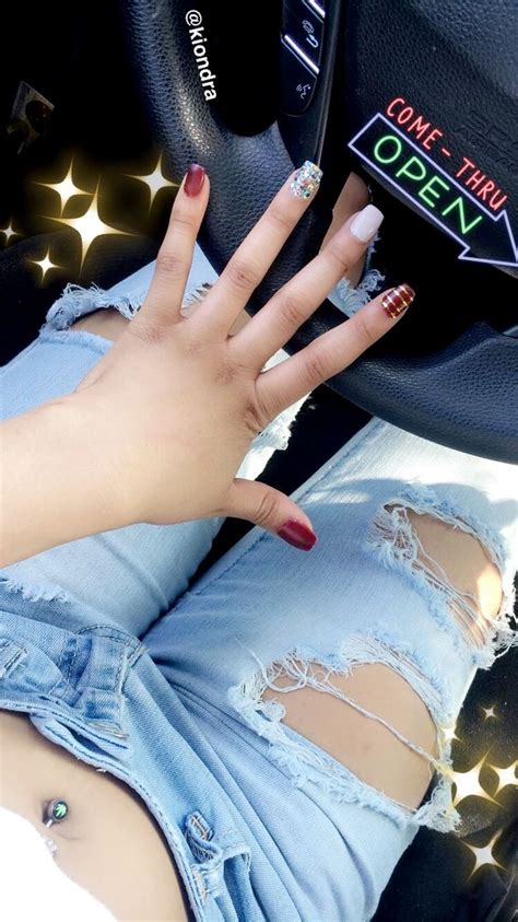 Pin By Kiondra Johnson On Nails♛ Fashion Ripped Jean Jean