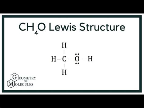 CH4O Lewis Structure (Methanol) - YouTube