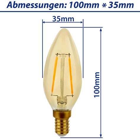 Led Kerze E W Lumen Komfort Warm Filament Leds Kabika De