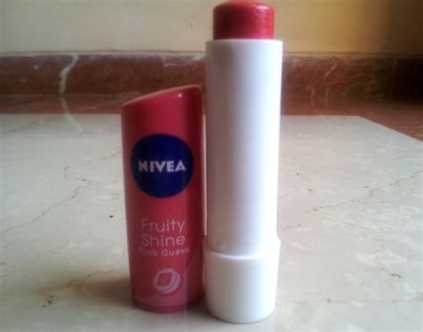 Nivea Lip Care Fruity Shine Pink Guava Lip Balm Review Swatches