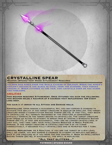 Oc Art Crystalline Spear Rdnd