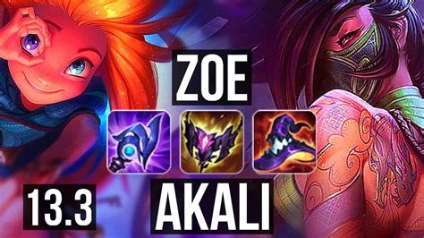 ZOE Vs AKALI MID 2 5M Mastery 900 Games Legendary EUW Diamond