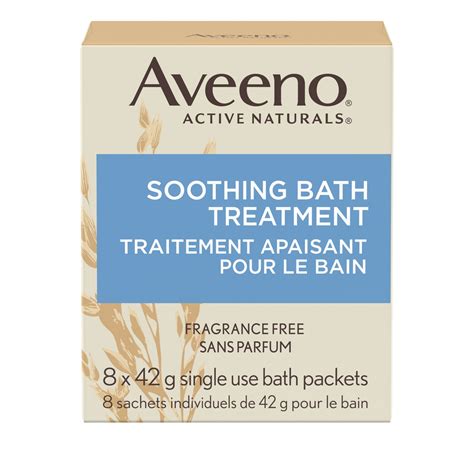 Aveeno Soothing Bath Soak For Eczema Natural Colloidal Oatmeal 8 Ct