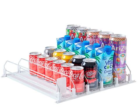 Drink Organizer For Fridge Baraiser Self Pushing Soda Can Organizer