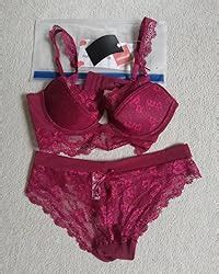 Bluewhalebaby Sexy Lingerie Push Up Padded Lace Bra And Panty Suspender Garter Belt Pcs Outfits