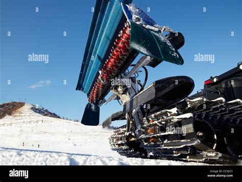 Piste Machine Snow Cat Preparation Ski Slope Stock Photo Alamy