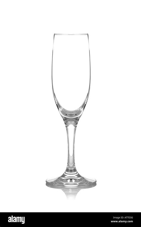 Empty Champagne Glass Isolated Over A White Background Stock Photo Alamy