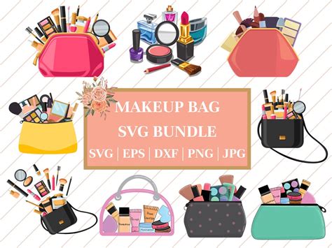 Makeup Bag SVG Makeup Bag SVG Bundle Makeup SVG Makeup Bag Design