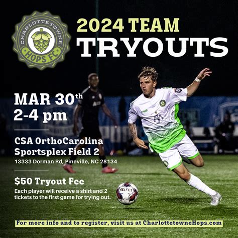 Charlottetowne Hops 2024 Tryouts — Charlottetowne Hops Fc