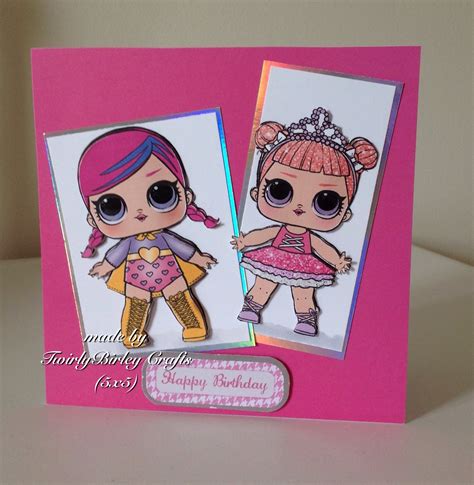 Lol Surprise Doll Birthday Card | Card design, Birthday cards, Cards