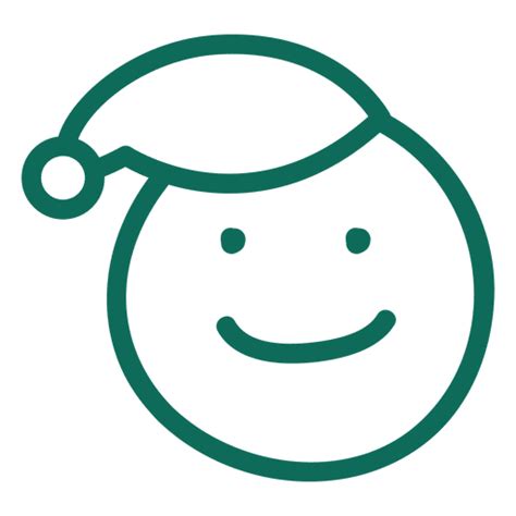 Design Png E Svg De Emoticon Sorridente De Chapéu De Papai Noel Com