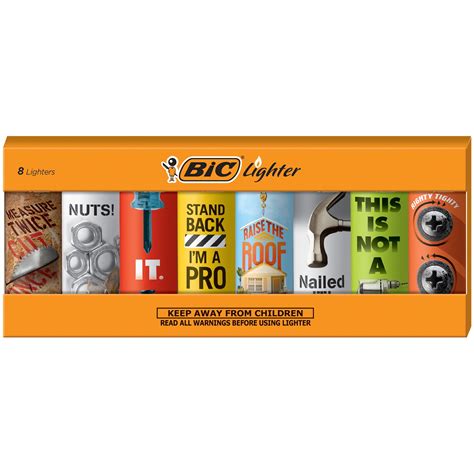 BIC Maxi Pocket Lighter Special Edition Shop Talk Collection Assorted