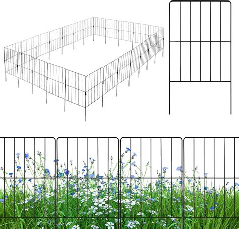 Goplus St Ck Gartenzaun Metall Cm Hoch Steckzaun Komplettset