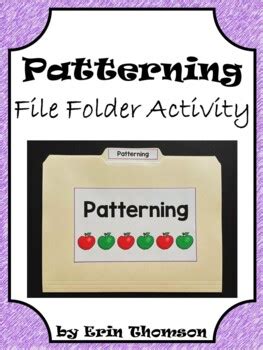 Math File Folder Activity Patterning By Erin Thomson S Primary Printables