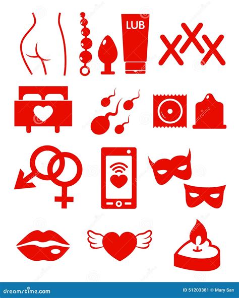 Vector Set Of Sex Shop Icons Stock Vector Illustration Of Wedding