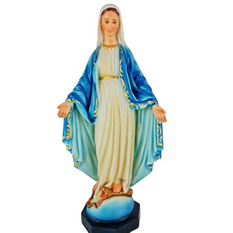 Imagem Escultura Nossa Senhora Das Graças 30cm Policromada Nova Lumen