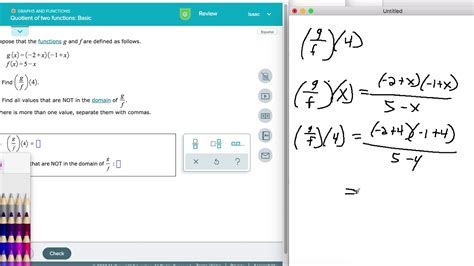 Quotient Of Two Functions Basic Youtube