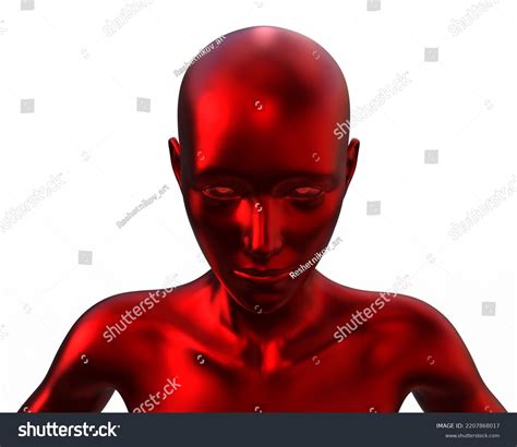 3d Render Portrait Red Bald Woman Stock Illustration 2207868017 Shutterstock