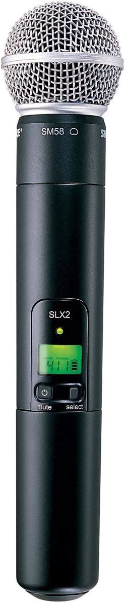 Shure Slx2 Sm58 Wireless Handheld Microphone Transmitter With Sm58 Capsule Receiver Sold