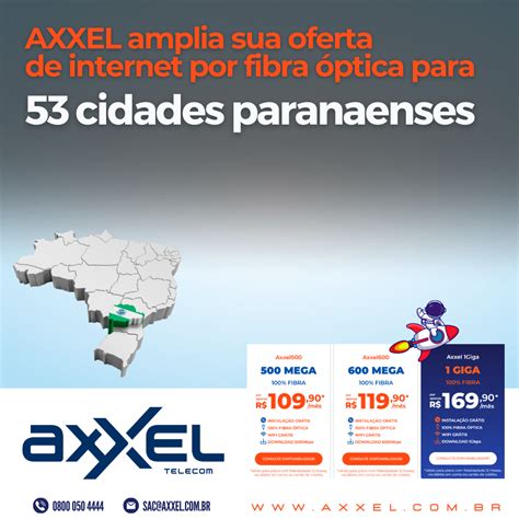 AXXEL Telecom Chega A 53 Cidades Paranaenses E Amplia Sua Oferta De