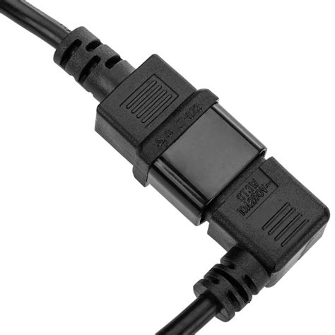 Cable de alimentación IEC 60320 C13 Acodado a C14 de 1 8m Cablematic