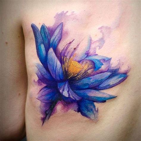 Lotus Flower Tattoo Shoulder Blade