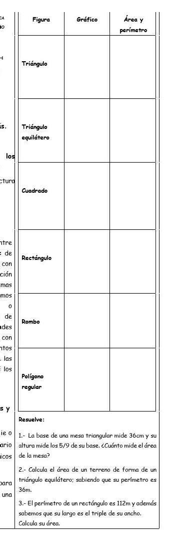 La Base De Una Mesa Triangular Mide Cm Y Su Altura Mide Los De Su