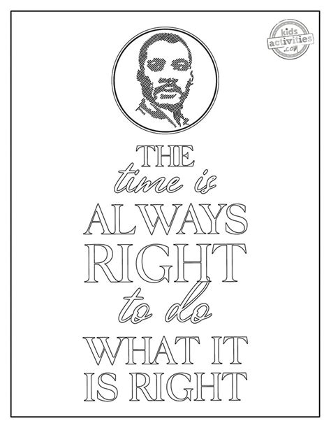 Free Inspiring Martin Luther King Jr Coloring Pages Parentingbest