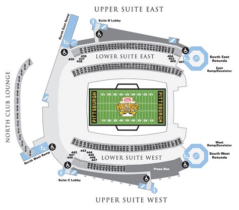 Heinz Field Suite Map