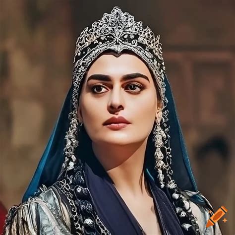 Portrait Of Halime Sultan From Tv Show Diriliş Ertuğrul On Craiyon