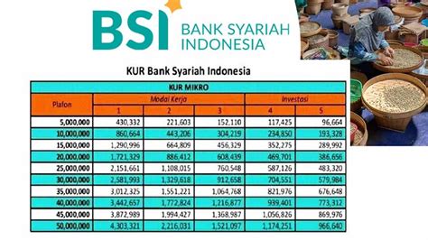 Tabel KUR BSI 2024 Plafon 51 Sampai 500 Juta Lengkap Dengan Syarat Dan