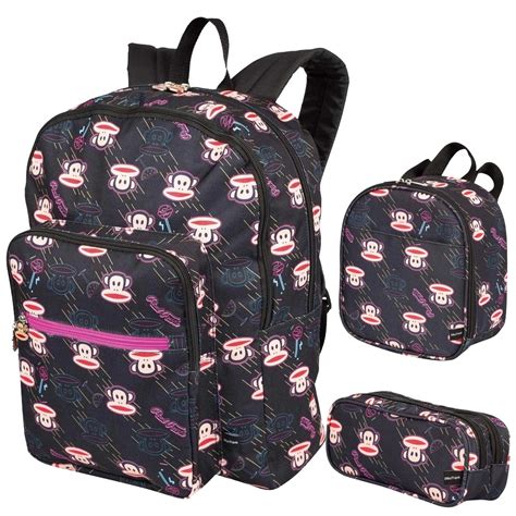 Kit Mochila Paul Frank Escolar Juvenil Costas Macaquinho Sestini Macaco Tam G Lancheira Termica