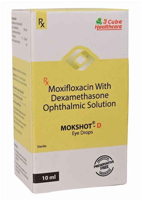 Moxifloxacin With Dexamethasone Ophtthalmic Solution Eye Drop 10 Ml At